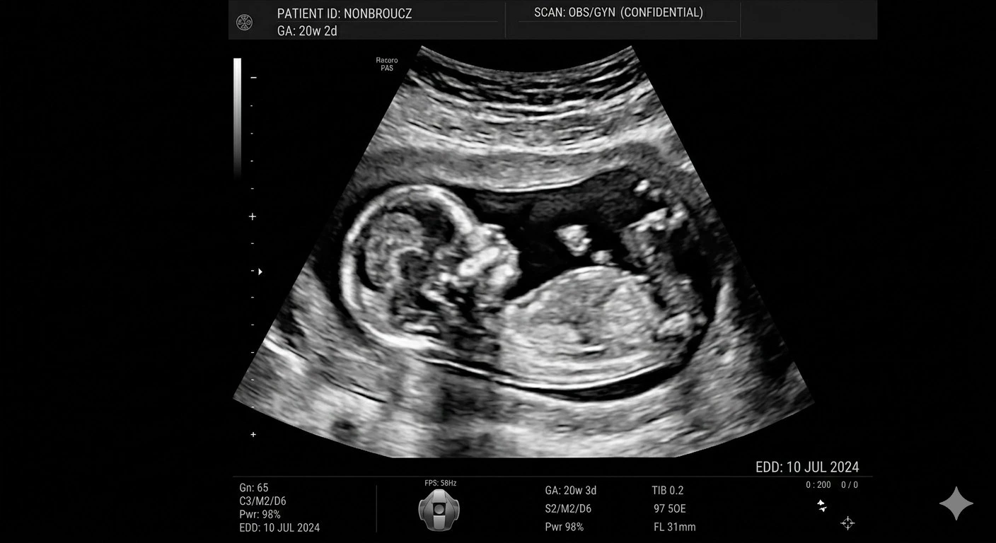 Level 2 ultrasound anomaly scan showing detailed fetal anatomy at Meera 4D Scans Madurai