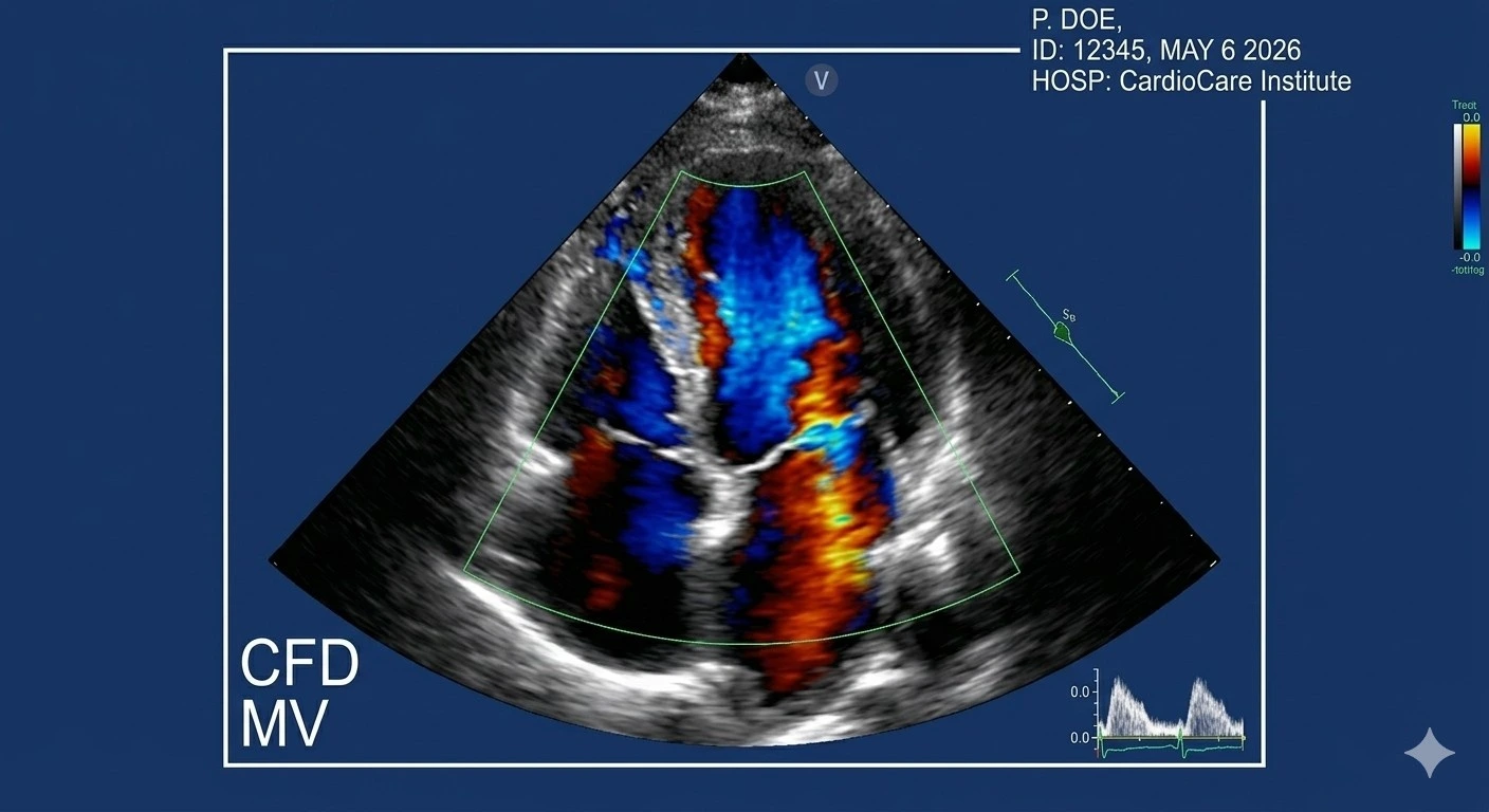 Echocardiogram heart test being performed at Meera 4D Scans Madurai diagnostic centre