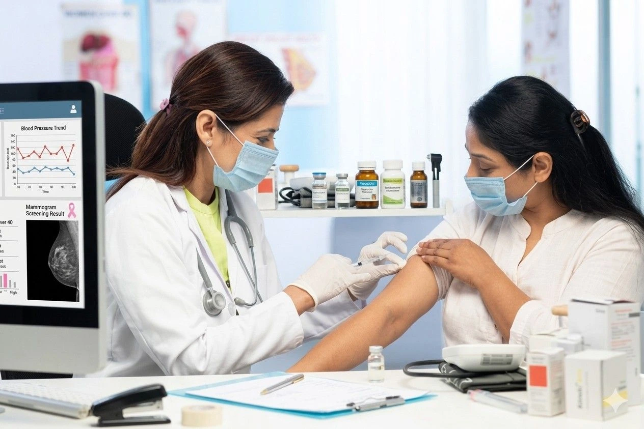 Preventive health checkup for women over 40 at Meera 4D Scans Madurai full body checkup for women
